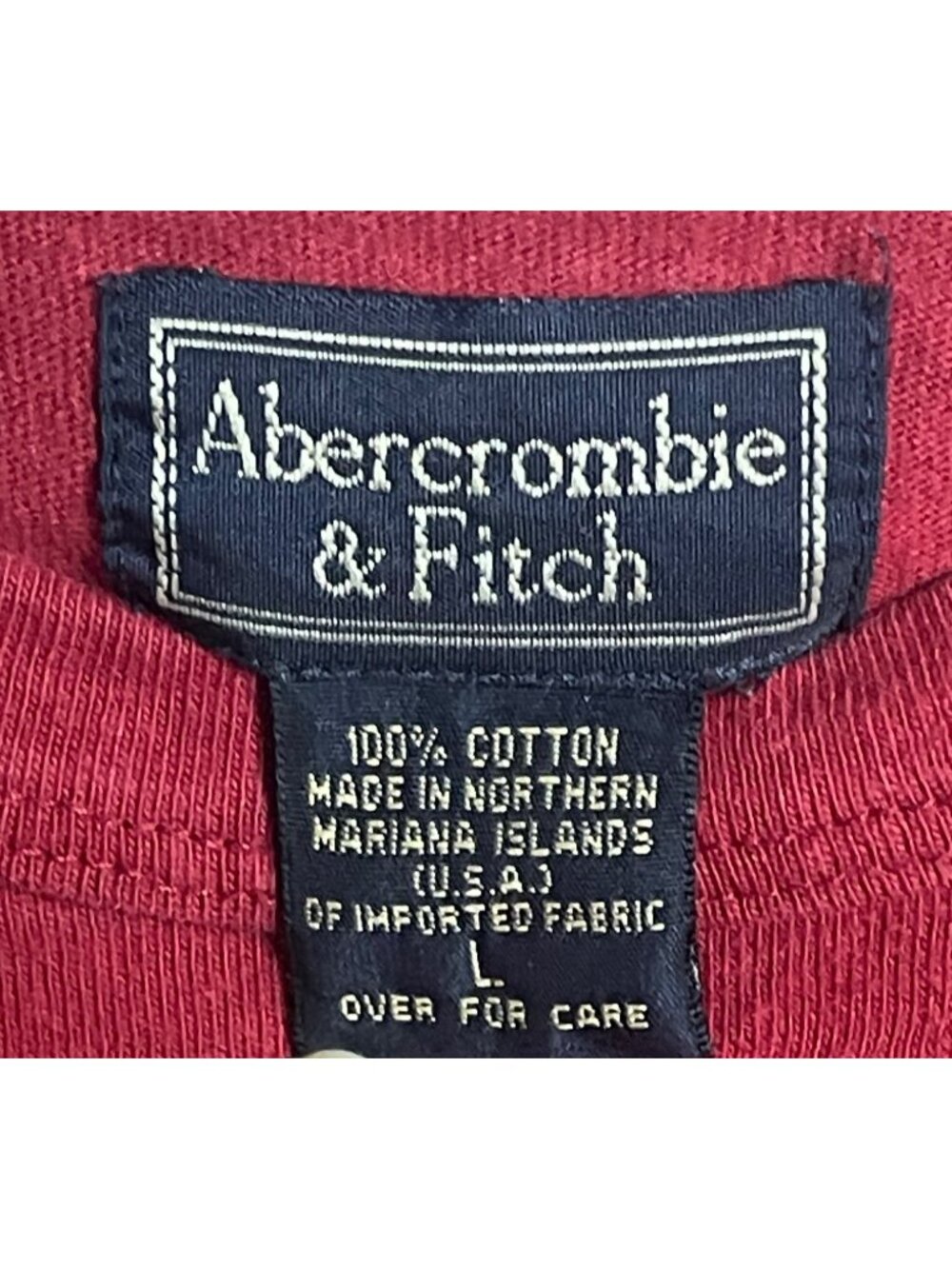 Women's vintage T-shirt Size Large Red Abercrombie & Fitch Shirt Red - Picture 3 of 11